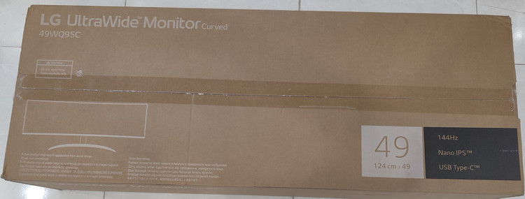 مانیتور گیمینگ ال جی مدل 49WQ95C-W سایز ۴۹ اینچ QHD خمیده ۱۴۴ هرتز اوپن باکس (Open Box)
